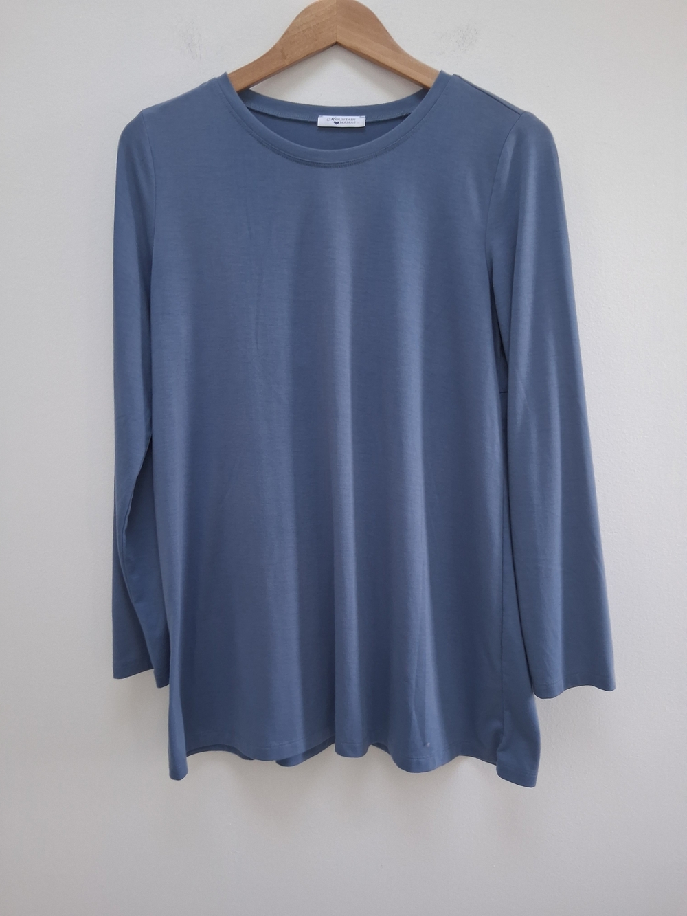 Mountain Mamas Classic Long Sleeve Women's Top Slate Blue Medium Hiking Outdoors